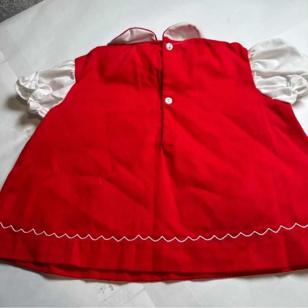 Vintage Nannette Vibrant Red and White Apparel